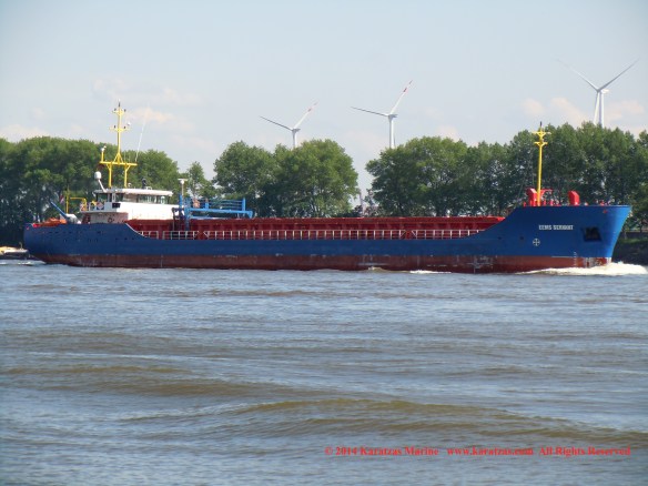 MV EEMS SERVANT (Multipurpose Vessel, 2,600 DWT, 2010 built, Hamburg departure, May 2014)